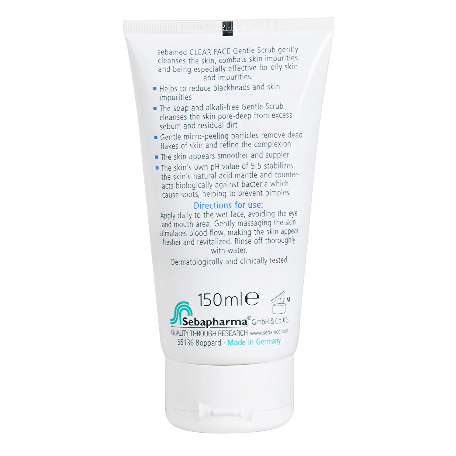 Kem Tẩy Tế Bào Chết Sebamed Ph5,5 Clear Face Gentle Scrub - SCF02A - 150ml